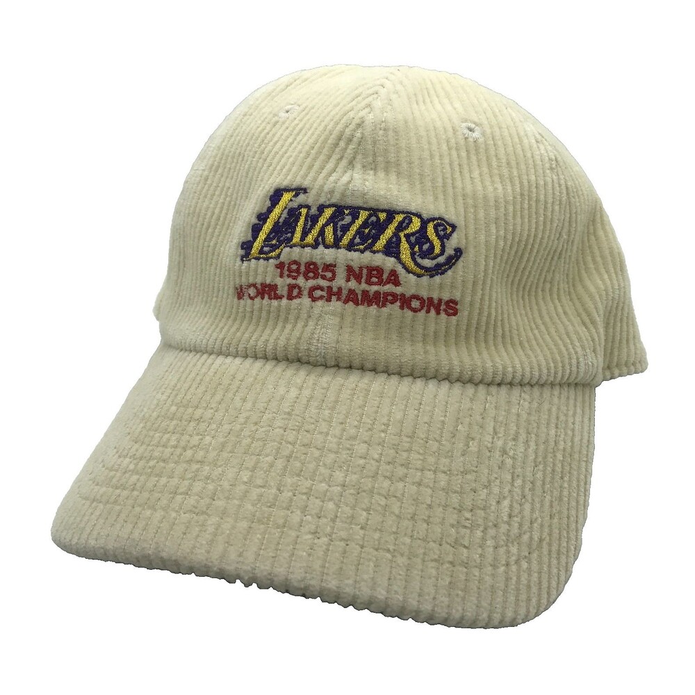 Mitchell & Ness NBA Los Angeles Lakers 1985 World Champions Corduroy Hat Beige
